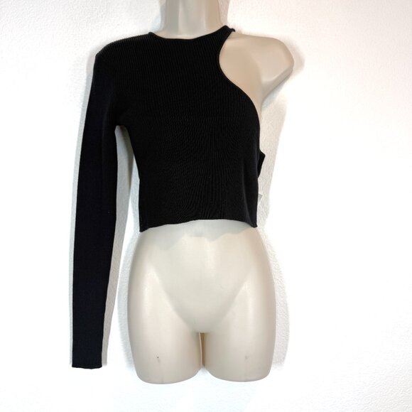 Alp N Rock Tashin Asymmetric Black Sweater Ribbed Small - Picture 3 of 7